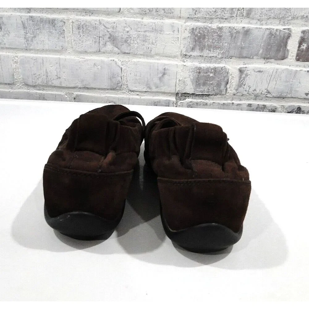 Dansko CAROL Brown Suede‎ Wedge Slip-On Flat Shoes / Size 38